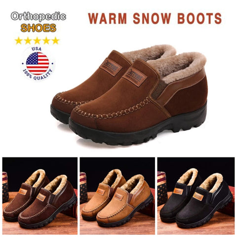 Comfortable Waterproof Warm Leather Snow Boots