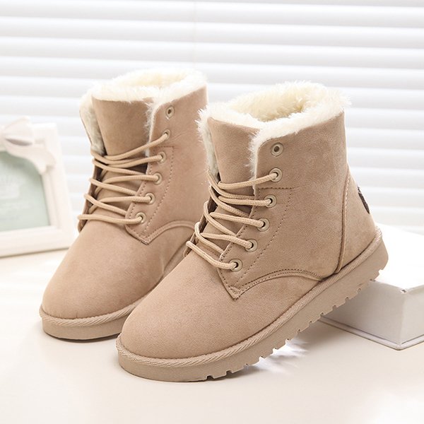 Women Fluffy Snow Boots