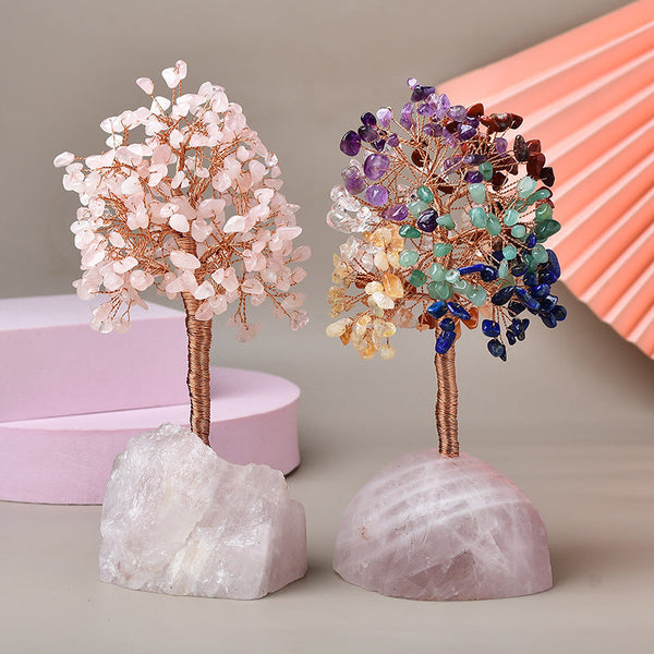 Natural Colorful Crystal Fortune Tree Home Decoration