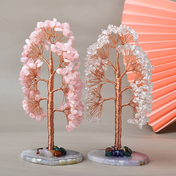 Natural Crystal Copper Wire Fortune Tree